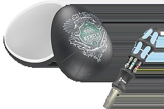 Enthalten sind 1 Kraftform Bit-Handhalter und 6 Bits im Griff. Der Handhal-ter kann auch als Flaschenöffner verwendet werden.