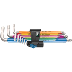 3950/9 Hex-Plus Multicolour HF Stainless 1 L-key set, metric, stainless steel, with holding function, 9 pieces
