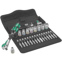 8100 SA 6 Zyklop Speed Ratchet Set, 1/4" drive, metric, 28 pieces