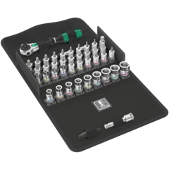 8100 SA All-in Zyklop Speed Ratchet Set, 1/4" drive, with holding function, metric, 42 pieces