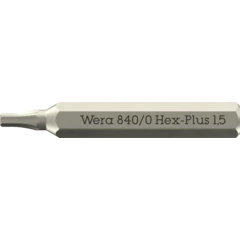 840/0 Hex-Plus Micro bits for hexagonal socket head screws