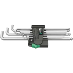 950/9 Hex-Plus 4 L-key set, metric, chrome-plated, 9 pieces