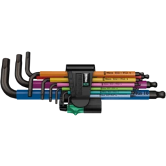 950/9 Hex-Plus Multicolour 1 L-key set, metric, BlackLaser, 9 pieces