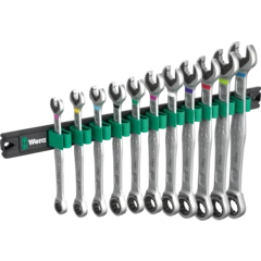 9630 Magnetic rail 6000 Joker 1 Ratcheting combination wrenches set, 11 pieces