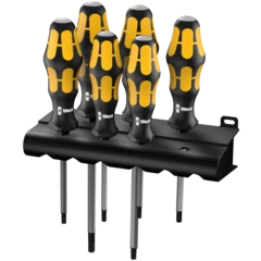977/6 TORX® Screwdriver set Kraftform Wera: Chiseldriver and rack, 6 pieces