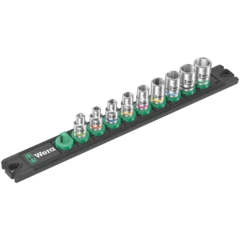 Magnetic socket rail A 4 Zyklop socket set, 1/4" drive, 9 pieces
